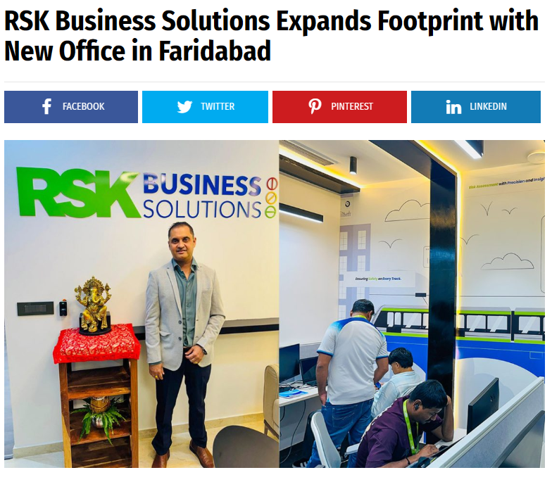 RSK Business Solutions Expands Footprint with New Office in Faridabad