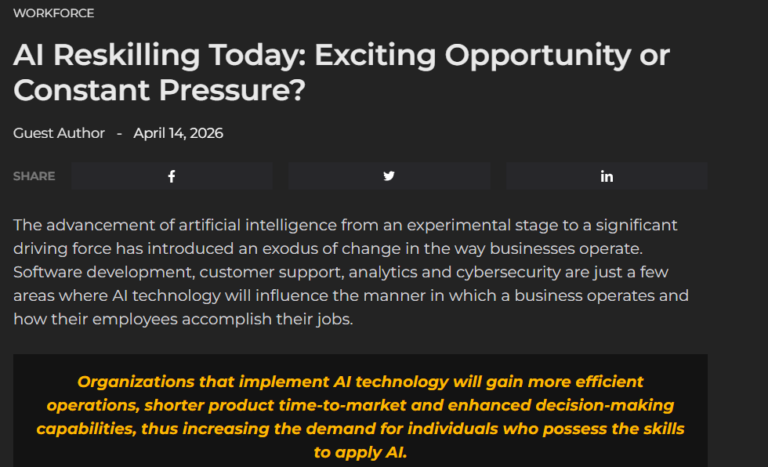 AI Reskilling Today: Exciting Opportunity or Constant Pressure