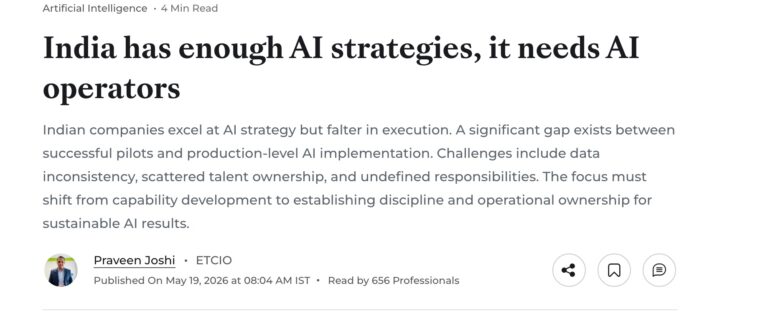 India has enough AI strategies it needs AI operators