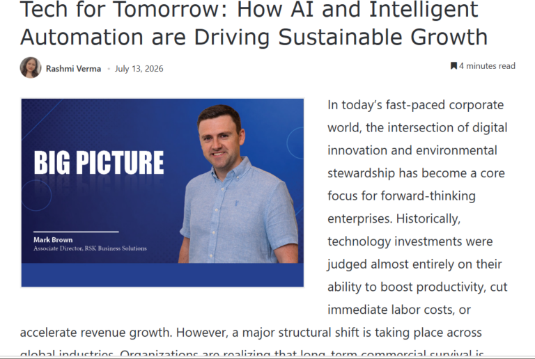 Tech for Tomorrow: How AI and Intelligent Automation are Driving Sustainable Growth